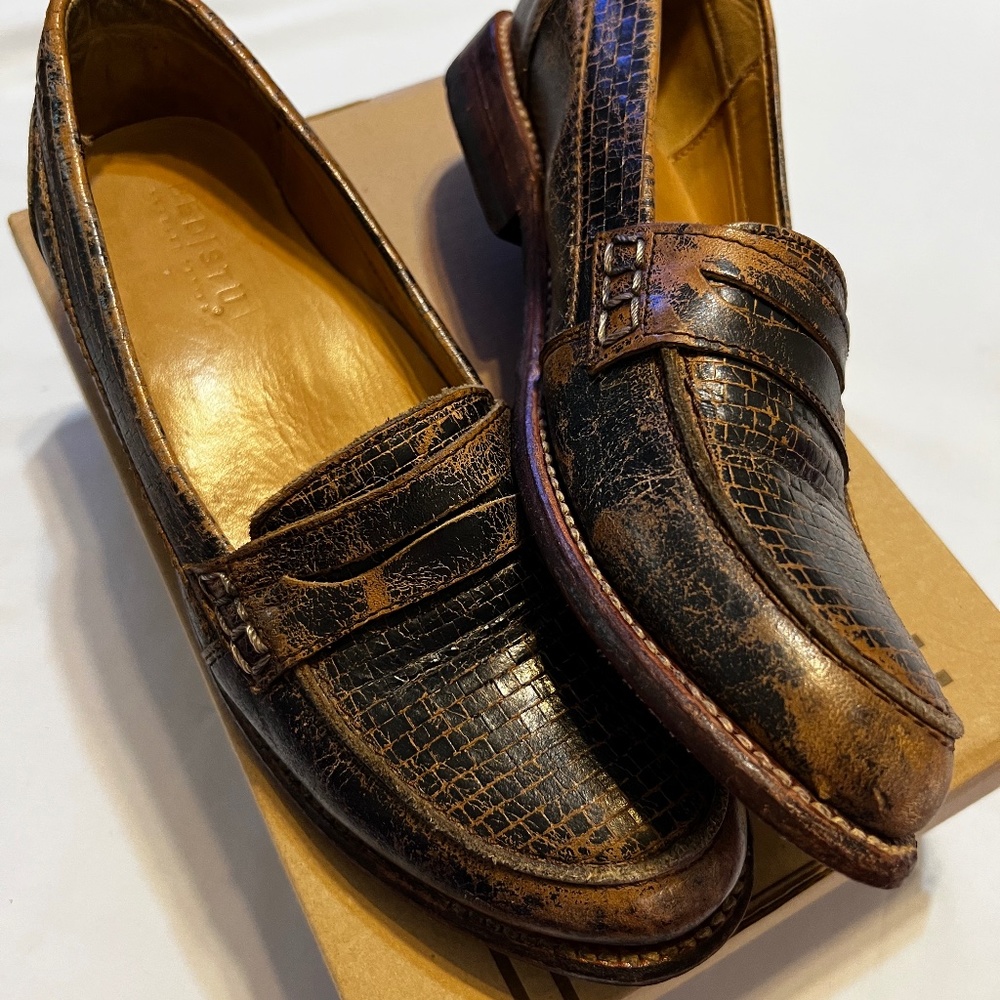 Bed Stu Cobbler Series Mae distressed leather loafers